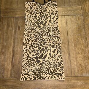 Free People Leopard Print Dress - Black and Tan